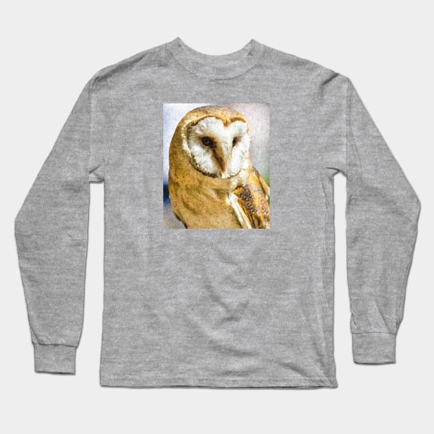 Barn Owl Long Sleeve T-Shirt by Alpenglow Workshop